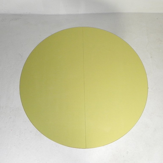 Image 1 of Round vintage dining table diameter 100 cm, extended 135 cm, 1970s