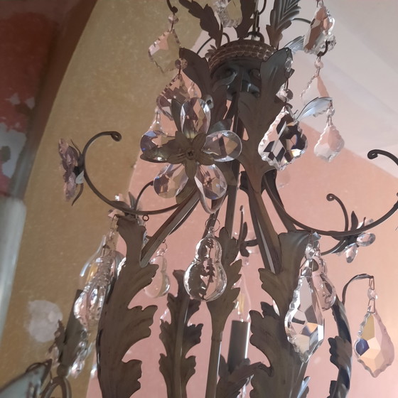 Viktorianischer Kronleuchter – Linea Verdace, Glass, Metal (photo 4 of 8)