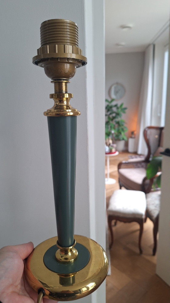 Lampada da tavolo vintage Kullmann / Base lampada / Ottone & Verde / Anni '70/'80 – Lampade da tavolo, Brass (photo 2 of 6)