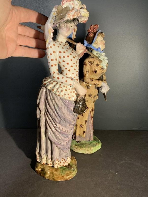 Sculptures impressionnistes de femmes en faïence de Cacciapuoti Fratelli, 1881, Lot de 2 – Ceramic (photo 15 of 19)