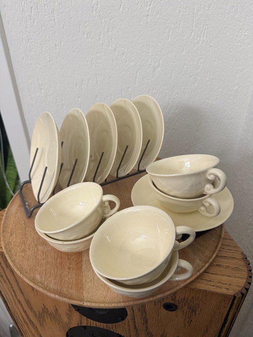 Stunning Vintage: set of 6x Balmoral Castle "Staffordshire flatback" cup and saucer