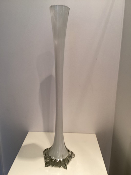IM-Glass Portugal handgemaakte/mondgeblazen vloervaas (77 cm) jaren 80 vintage.