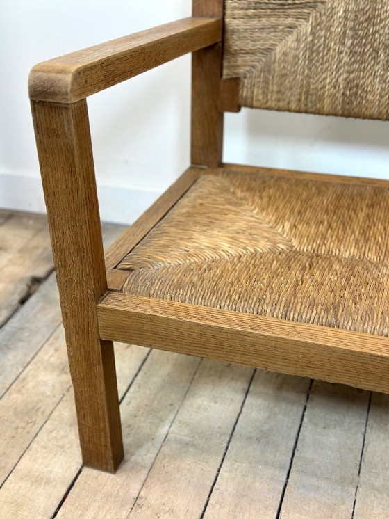 Image 1 of Brutalist oak armchair, 1950s