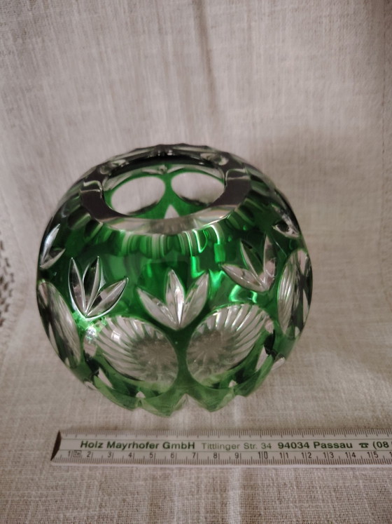 Nachtmann Bamberg Crystal Vase, Basket and Bell, Decorative Objects, Green (photo 10 of 15)