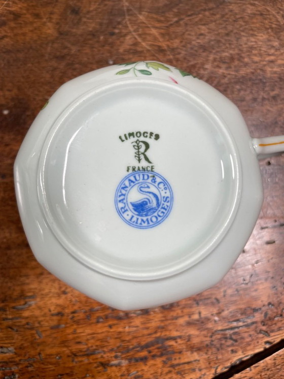 Image 1 of Servizio da tè Limoges Raynaud – 12 tazze – Vintage anni '60/'70