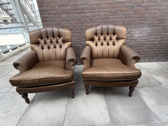 2 sillones Chesterfield – Peeperkorn, Textile, Wood (photo 7 of 9)
