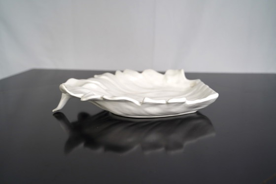 Image 1 of Großes weißes Keramik-Mittelstück von Tommaso Barbi, Italien, 1970er Jahre