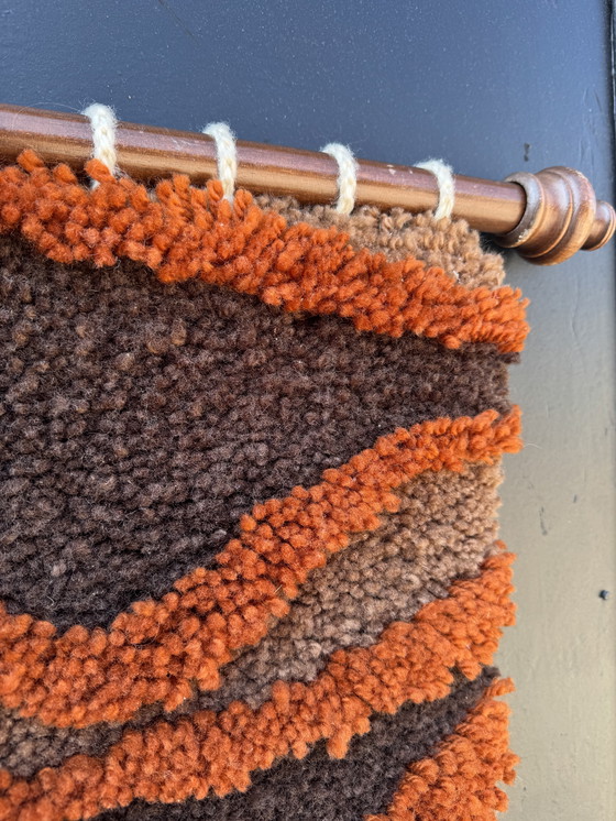 Image 1 of Boho wollen wandtapijt uit de jaren 70