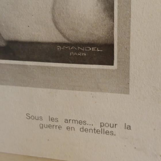Pagina originale della rivista parigina J. Mandel degli anni '20-'30, in cornice antica dorata. – Fotografie (photo 3 of 9)