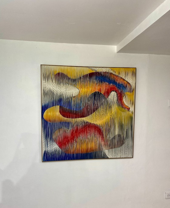 Image 1 of Textile sculpture-painting: The Dance of Colors