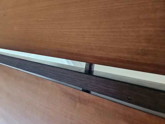 Image 1 of Mid - Century design coffee table made of solid wood and metal