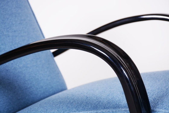 Restored Art Deco Armchair, By J. Halabala For UP Zavody, Beech, Czech, 1930s – Textile, Wood (photo 6 of 11)