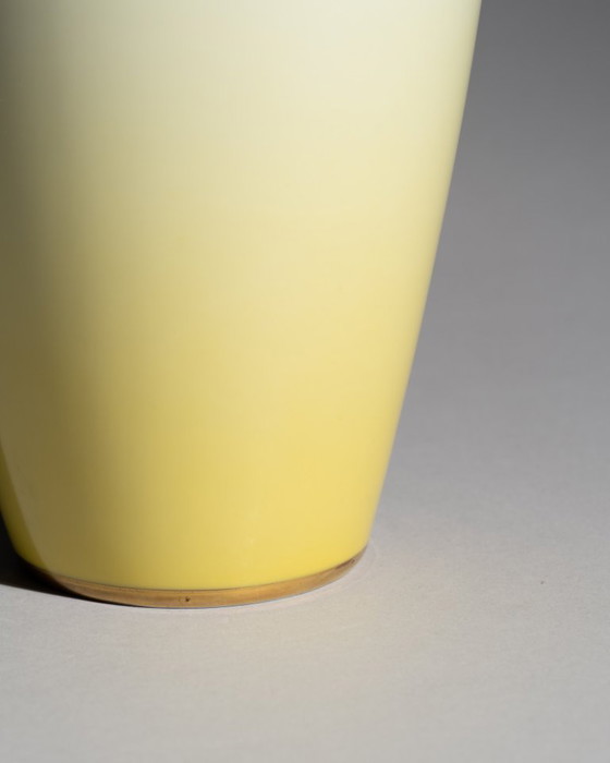 Image 1 of Rosenthal Selb-Plößberg H34.5cm Porcelain Vase Gold Rim & Yellow Gradient Décor