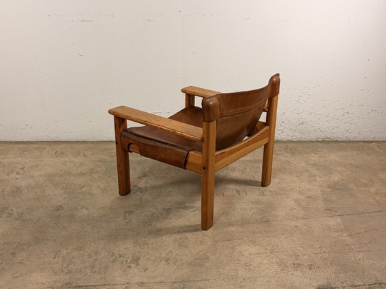Image 1 of Natura fauteuils van grenenhout en leer, ontworpen door Karin Mobring voor Ikea, jaren 70, set van 2.