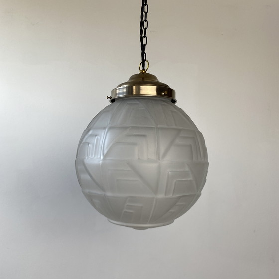 Image 1 of Ancienne  Lampe Suspension Lampe Art-Deco Vintage