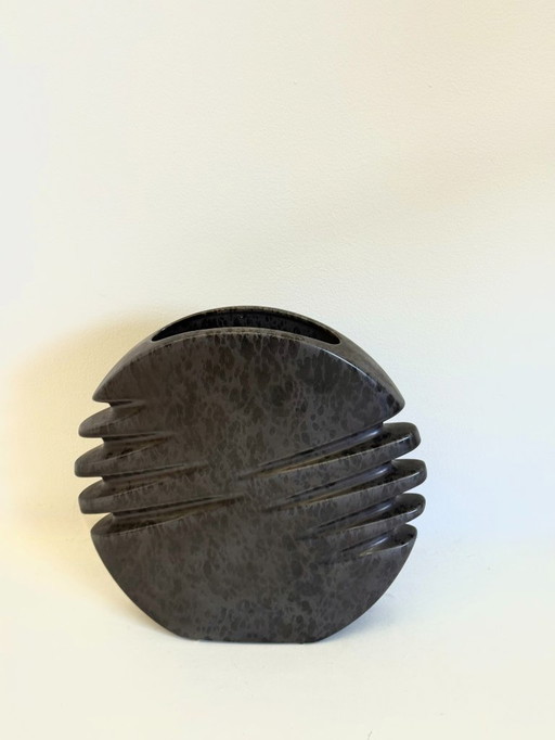 ceramic vase by Nereo Boaretto in dark gray