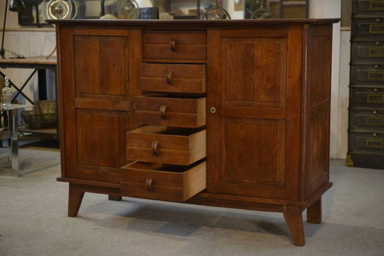 Buffet en chêne reconstruction par René Gabriel années 1940 – Armoires de rangement, Bois, Vintage (photo 4 of 12)