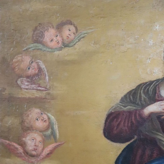 Oil Painting on Canvas, Immaculate Conception, Italy 18th Century – Paintings & Drawings (photo 7 of 15)