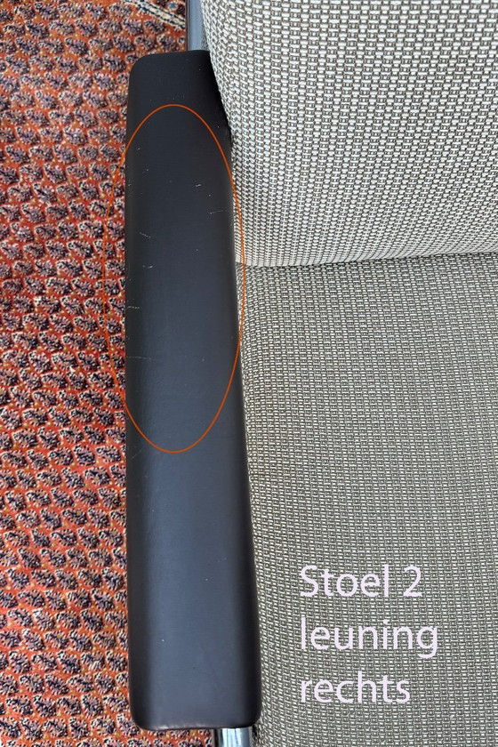 Image 1 of Zwei Leolux Scylla-Sessel - Zeitloses Top-Design in Stoff und Leder