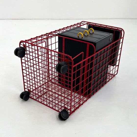 Image 1 of Postmodern Wire Chest of Drawers on Wheels, 1980s