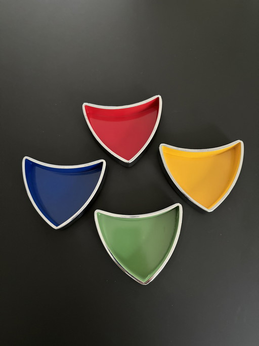 Vintage buntes japanisches Snack-Set aus den 1960er Jahren