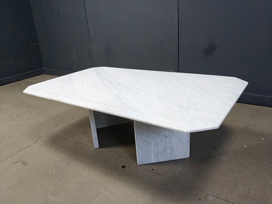 Image 1 of Table basse vintage en marbre blanc, 1970