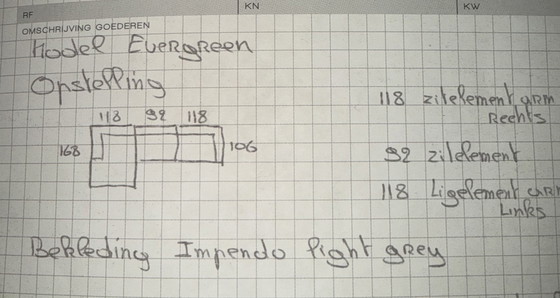 Image 1 of Moderne hoekzetel Evergreen (lichtgrijs)