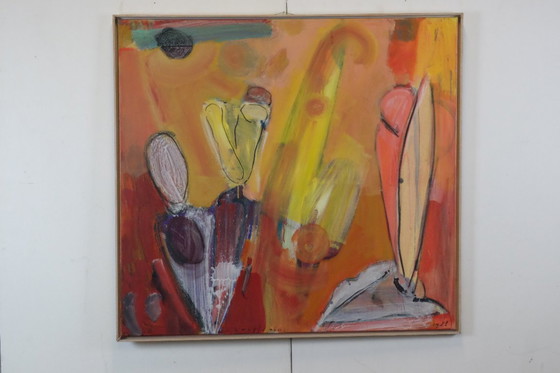 Image 1 of Piet Warffemius, acrilico su lino, 130x140 cm.