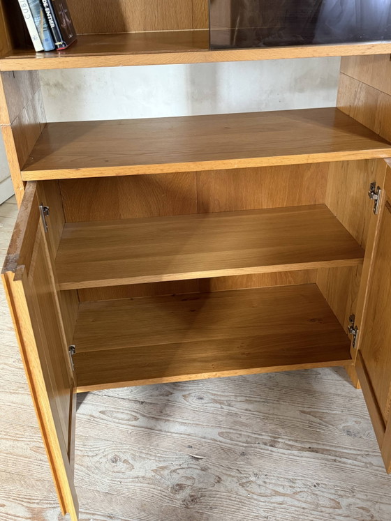 Image 1 of Vintage eikenhouten vitrineboekenkast