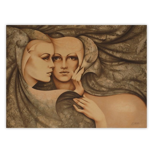 Gérard DARAN Les deux amies Signed lithograph 1983