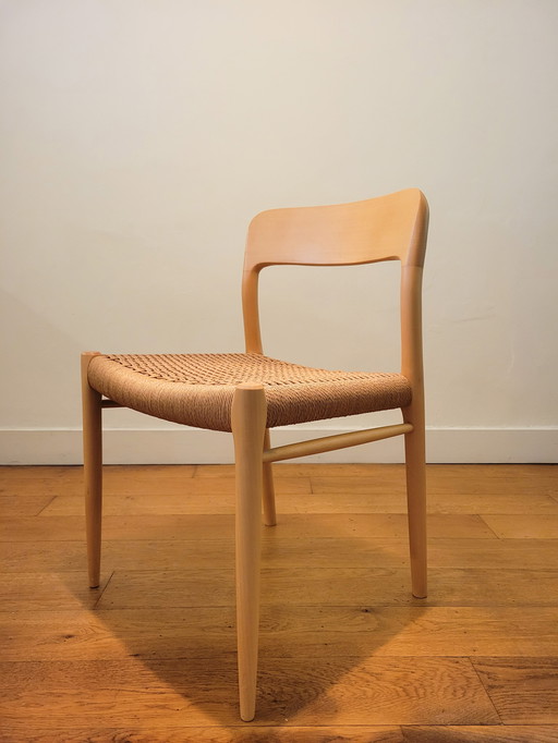 4 Stühle von N.O. Møller Modell 75 aus dem Jahr 1970