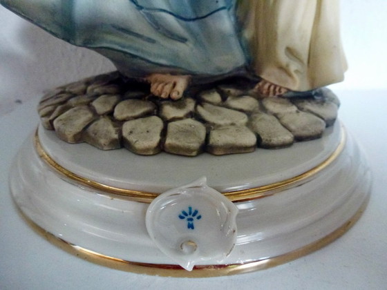 Image 1 of Capodimonte - Scaggiari - sculptuur, Moeder met Dochter - 35 cm.