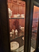 Classic wooden display cabinet or china cabinet.