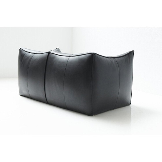 Image 1 of Vintage "Le bambole" sofa in black leather by Mario Bellini for B and B, Italy 1970