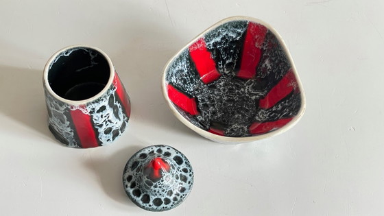 Image 1 of Page 1 of 22 Vallauris vintage ceramic jewelry boxes