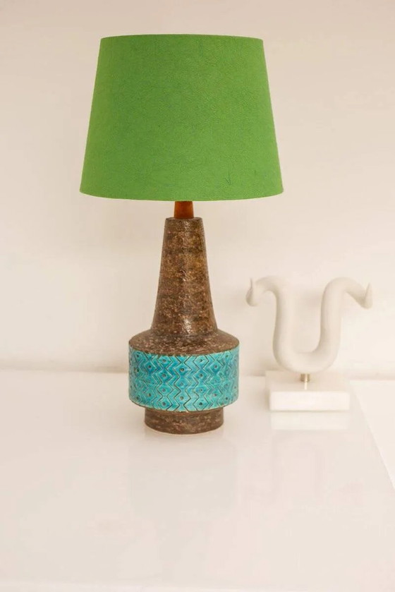 Lampe en céramique Bitossi bleu Rimini, par Aldo Londi, Italie, années 1970 – Porcelain, Ceramic (photo 8 of 18)