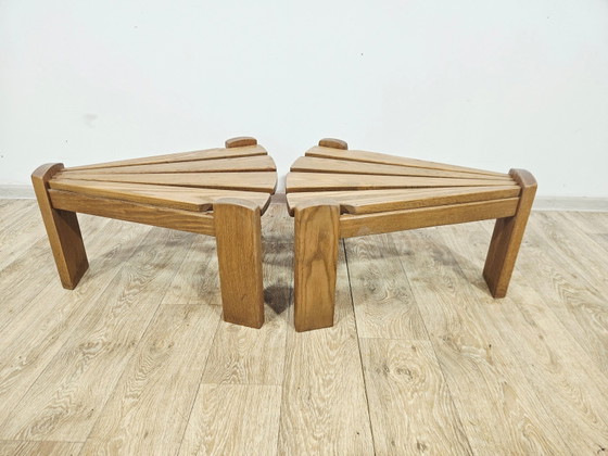 Tavolini modulari in rovere di Dittman, Paesi Bassi, anni '70, Set di 2 – Wood (photo 11 of 15)
