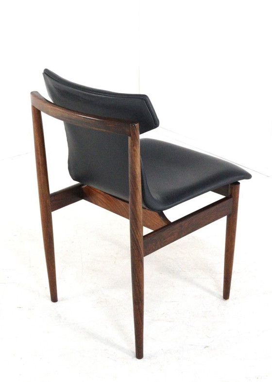 Image 1 of Set di 8 sedie Inger Klingenberg per Fristho Franeker rivestite vintage