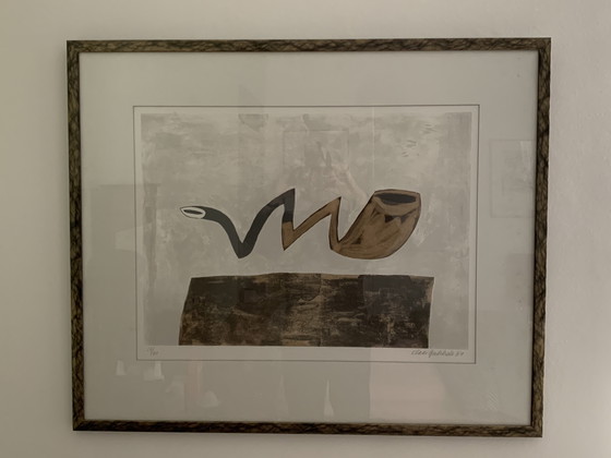 Image 1 of Lithographie de Klaas Gubbels, encadrée