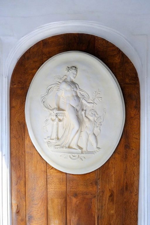 Plaque / ornement mural en plâtre dieu grec