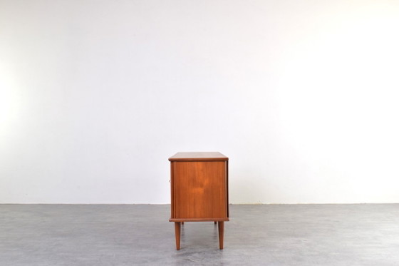 Image 1 of Mid-Century Danish Teak Tambour Sideboard, 1960s