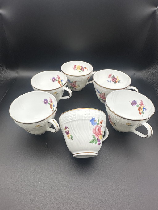Coffee service Hutschenreuther Dresden Moritzburg 6 persons used 23 pieces