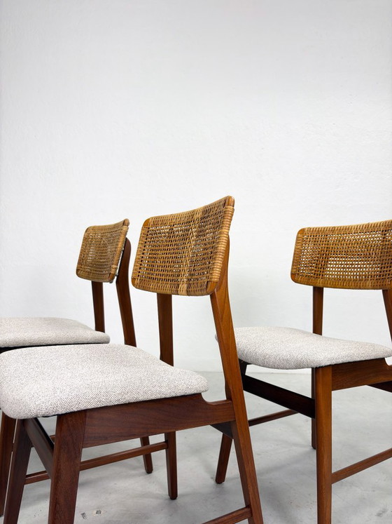 Set of Vintage Dining Chairs with Woven Cane Backrest – Wood (photo 7 of 19)