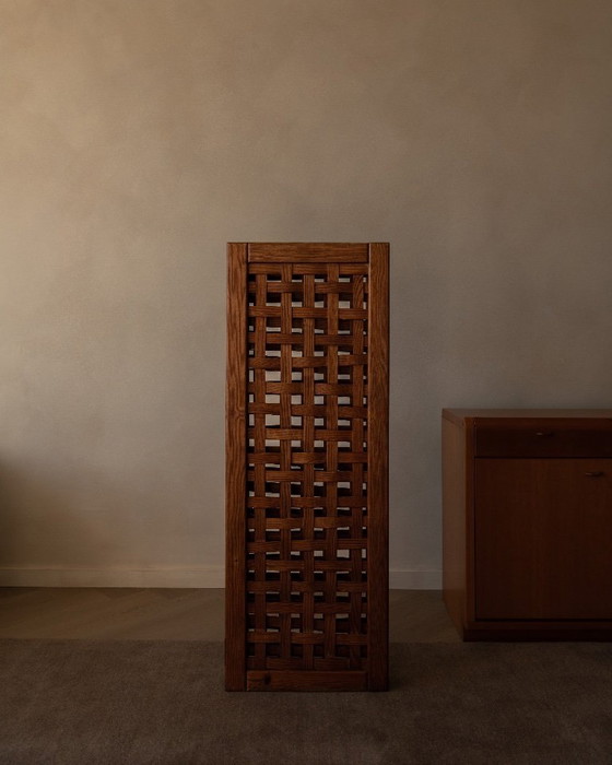 Image 1 of Divisorio per ambienti vintage in legno di pino, divisorio per ambienti a 3 parti