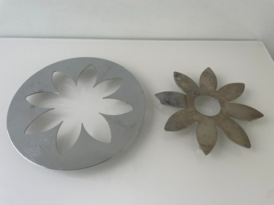 Image 1 of Vintage modular metal coasters set of 2