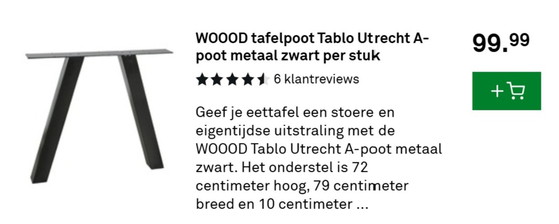 Image 1 of dining table boostam oak/metal 200 cm