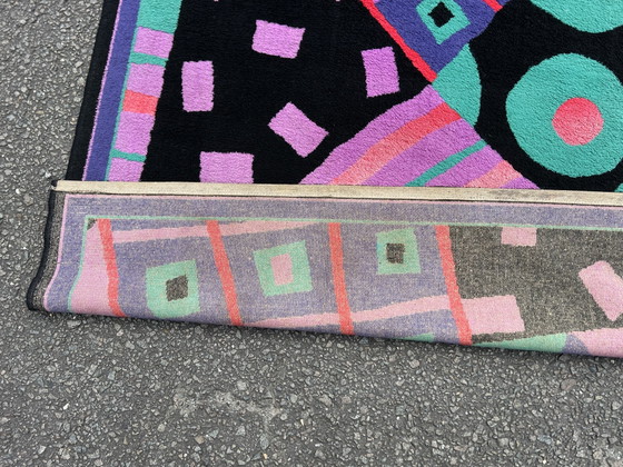 Image 1 of Tapis à poils courts style Memphis vintage des années 1980