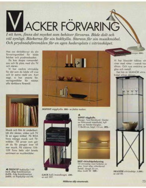 Image 1 of Libreria/spogliatoio vintage IKEA in vetro e cromo, realizzato da Tord Björklund.