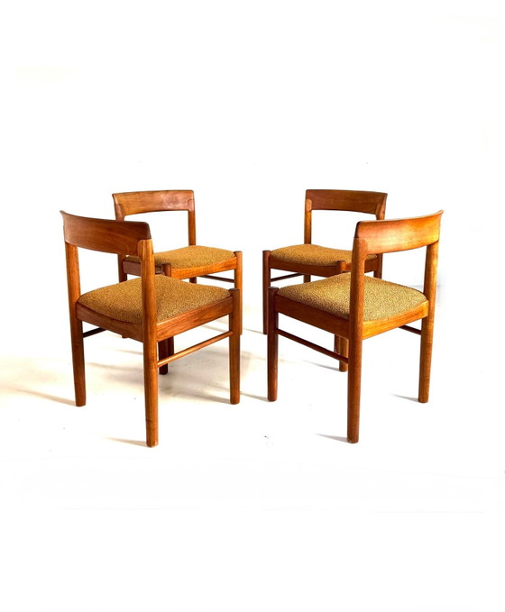 4x restored Dining chair, Bramin ‘60, Wood, Textile, Brown (photo 11 of 13)