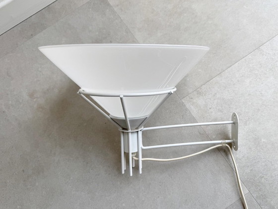 1x Vintage Jaren 80 Wandlamp Draadmetaal En Glazen Kap – Wandlampen, Glass, Metal (photo 5 of 7)